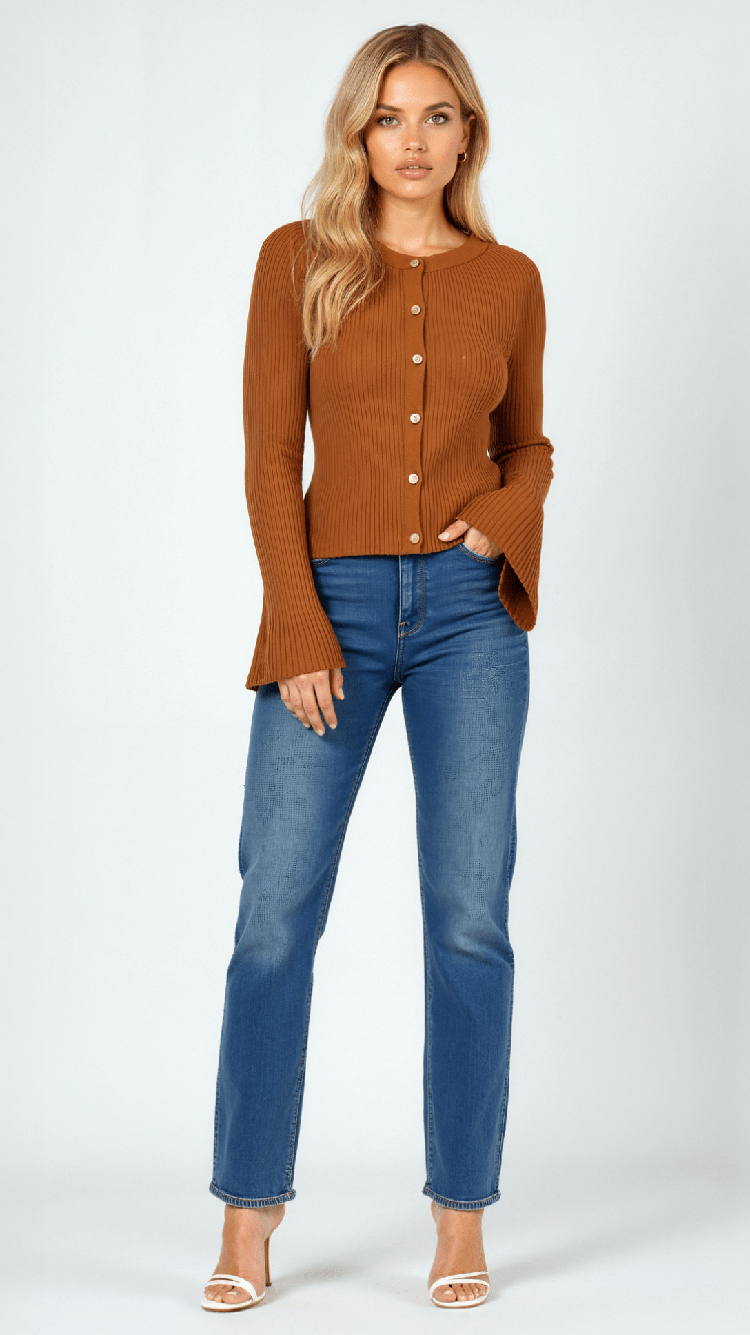 Betty Button-Up Knit Top