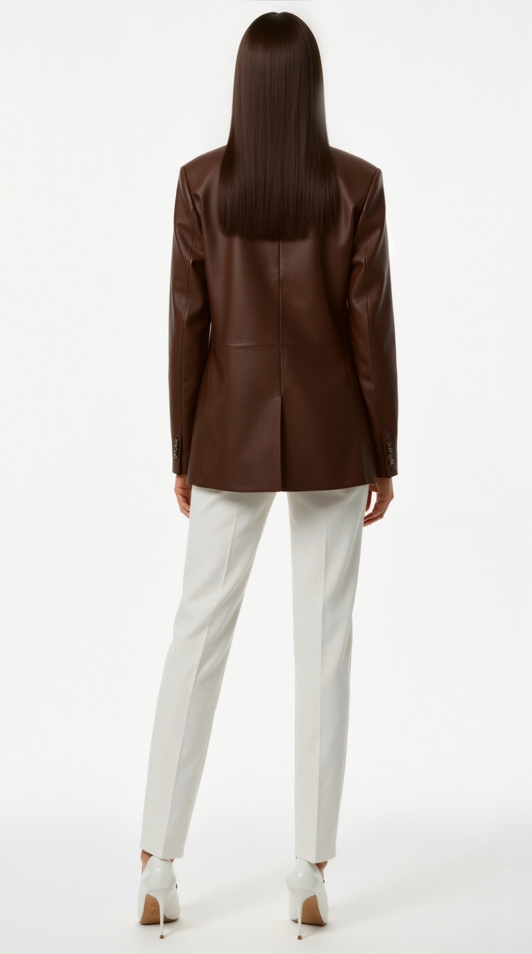 Catherine Oversized Leather Blazer