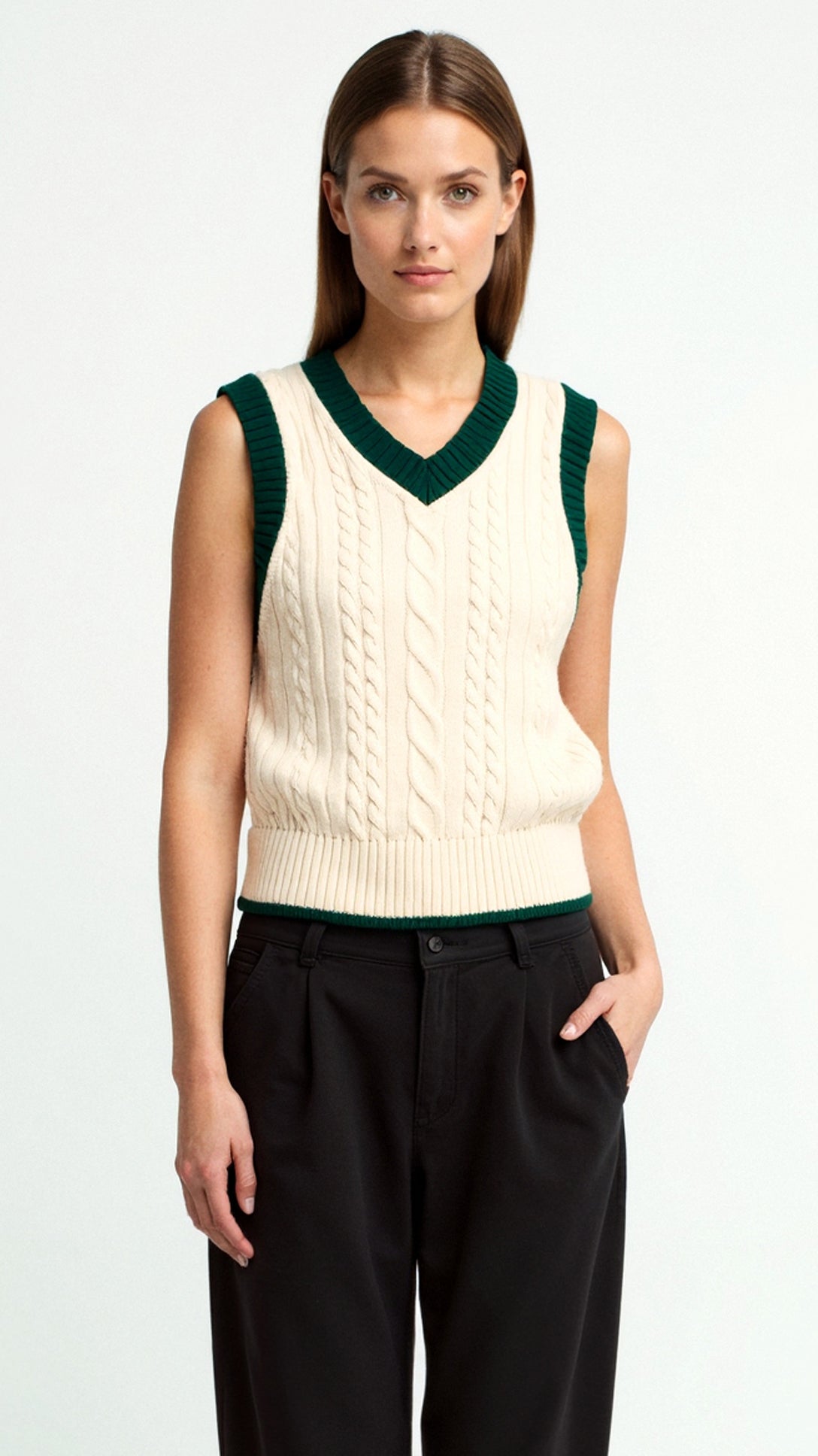 Clara Knit Sweater Vest Elegant and Comfortable