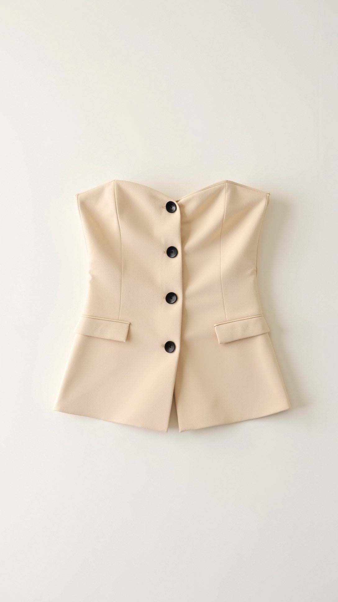 Fiona Elegant Strapless Blazer Top for a Sleek and Stylish Look