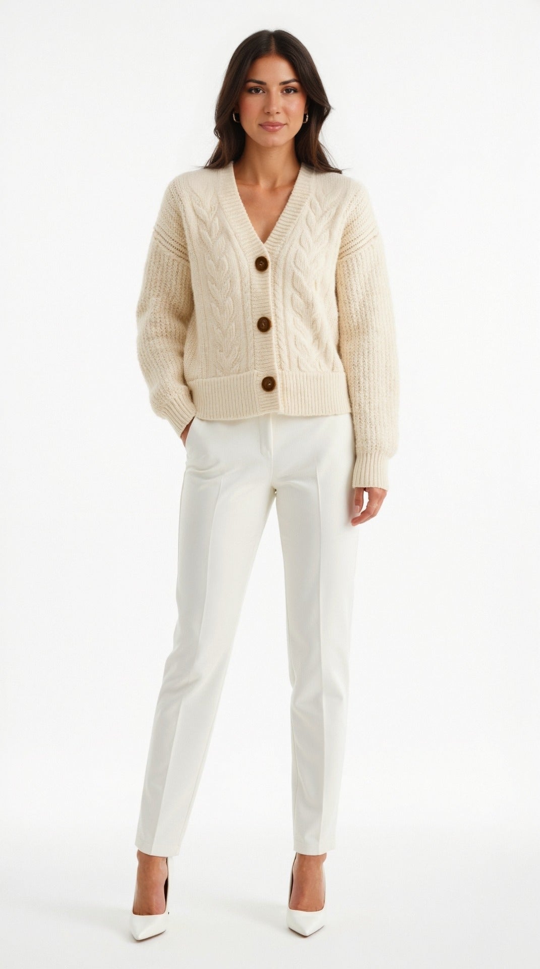 Janet Oversized Cable Knit Sweater