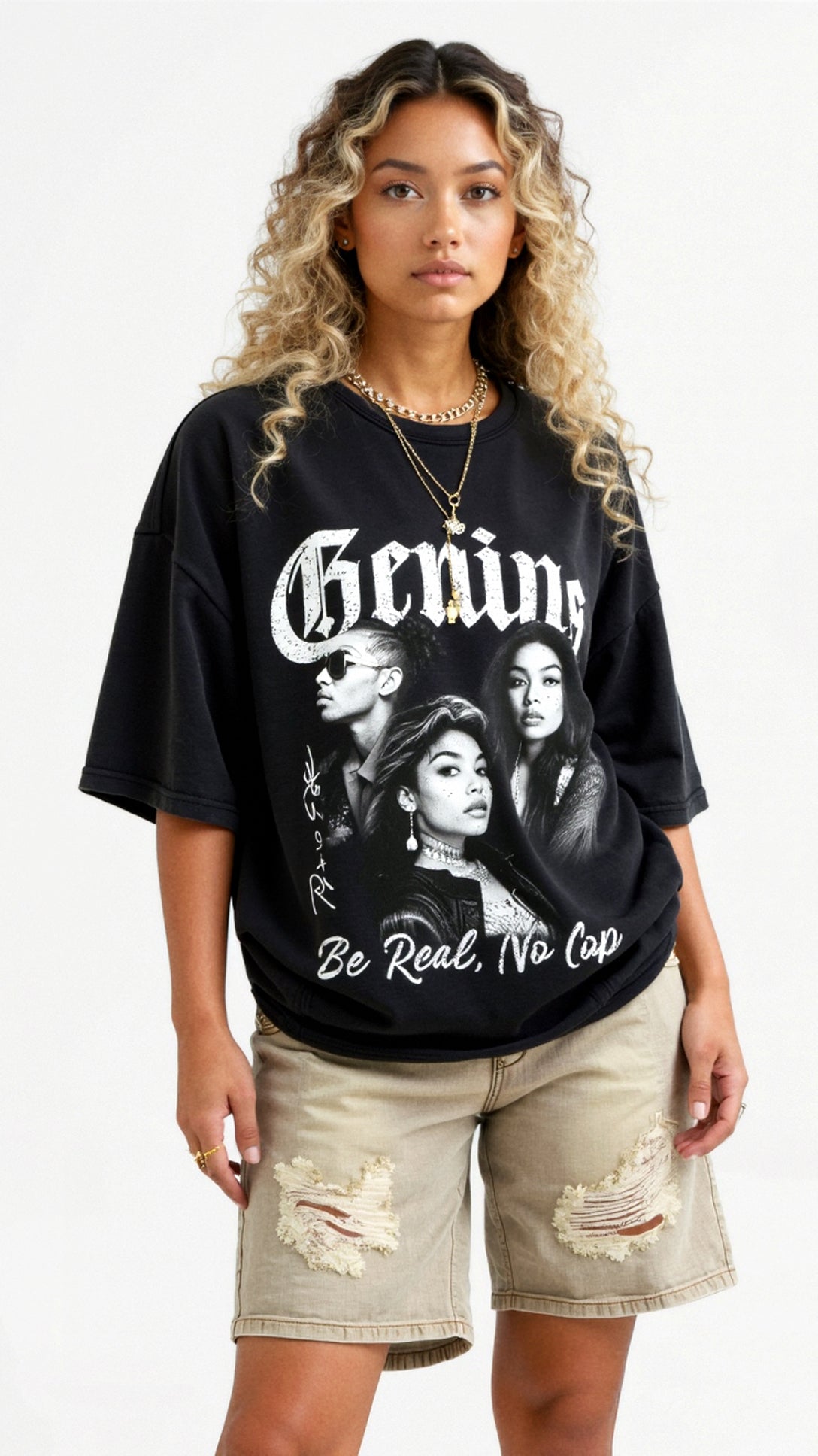 Jessicaamine Graphic Oversized T-shirt for a Trendy and Casual Look