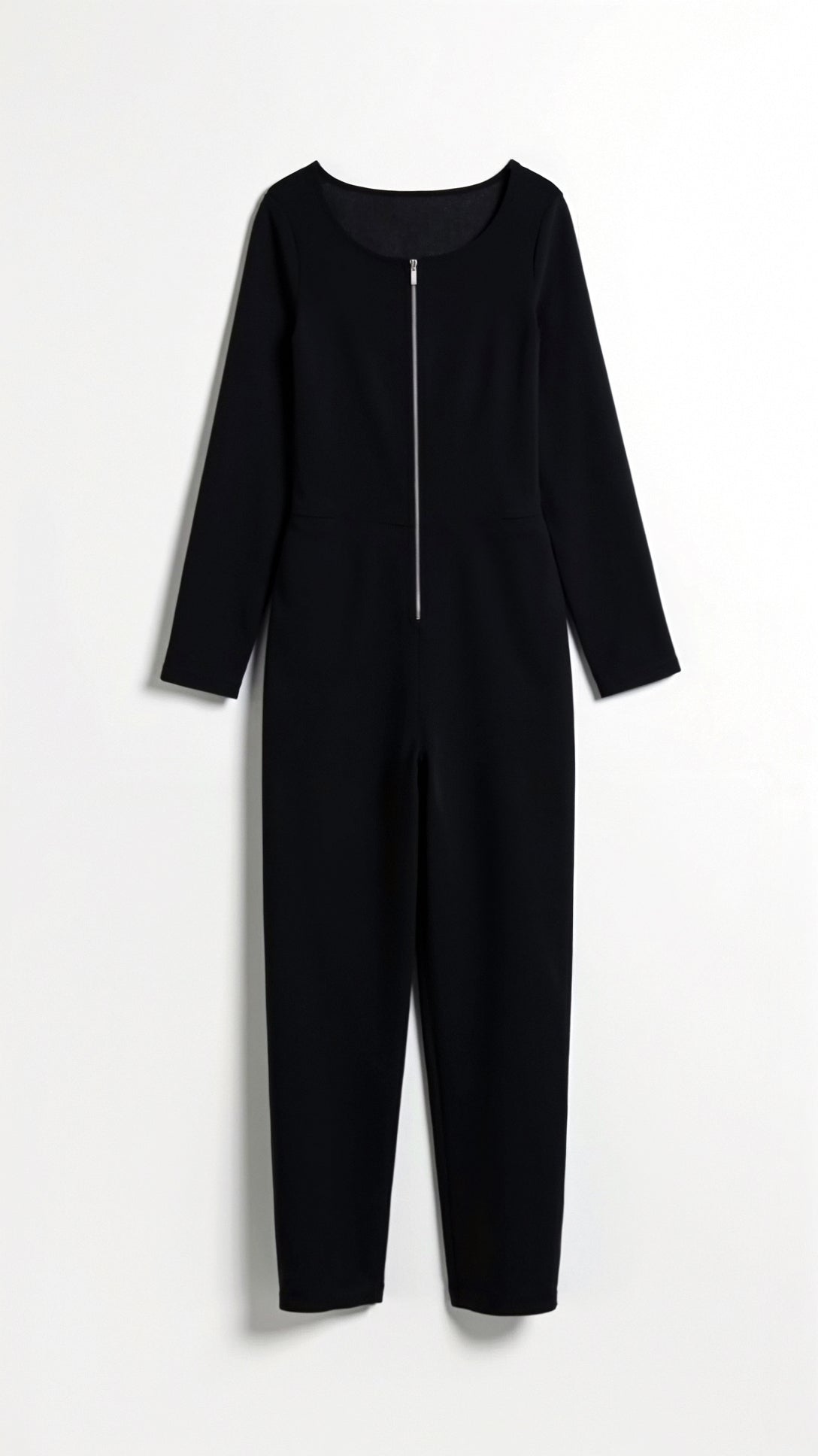 Kerensa Zipper-Front Black Bodysuit for Stylish and Comfortable Wear