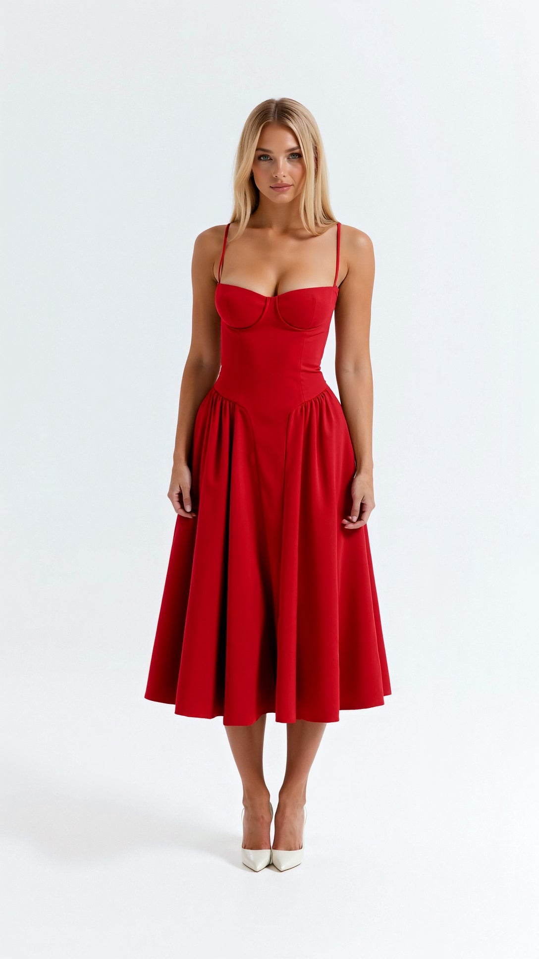 Odette Corset Midi Dress