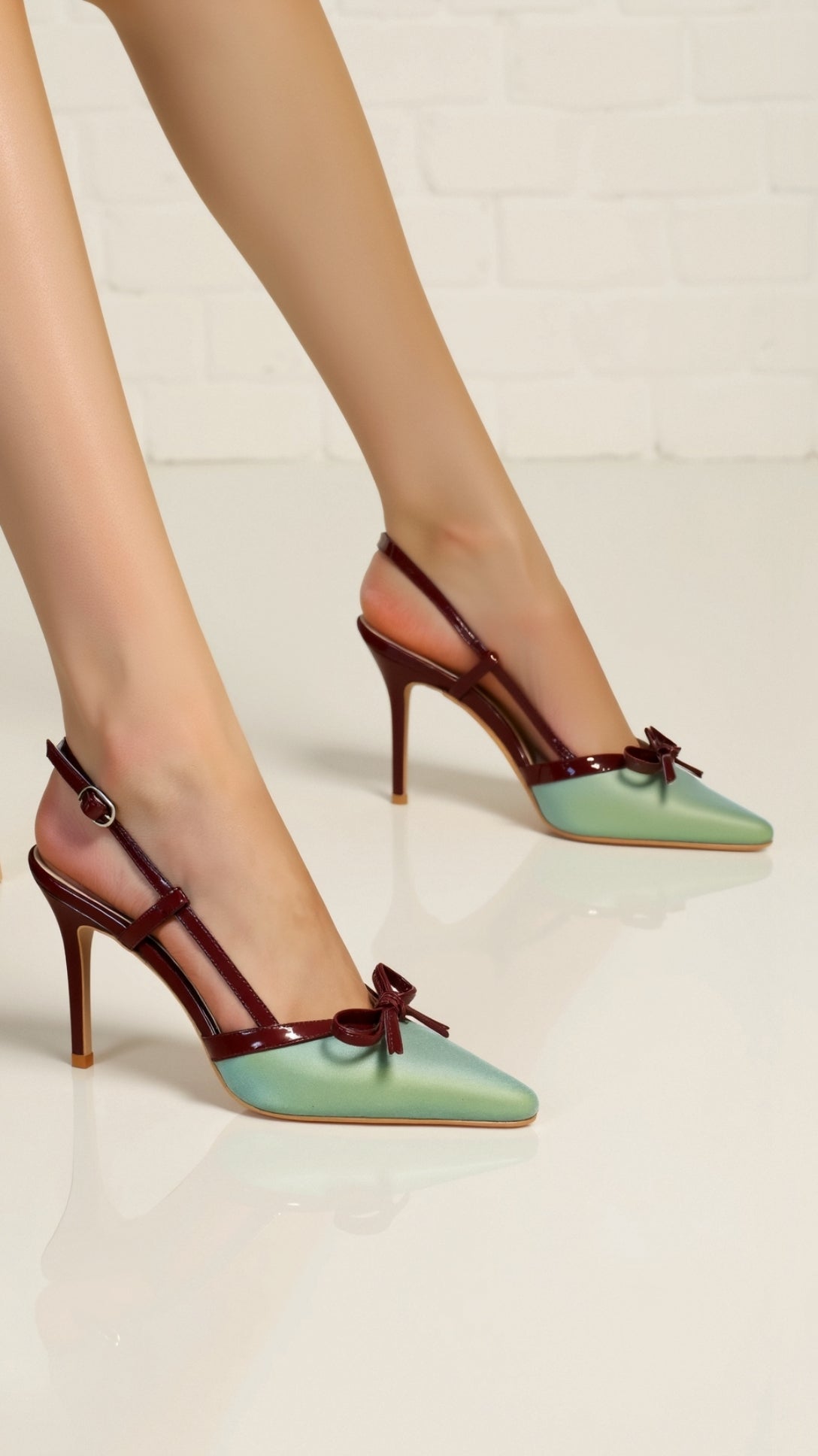 Rebecca Satin Bow Designed Court Heels for Elegant Every Step