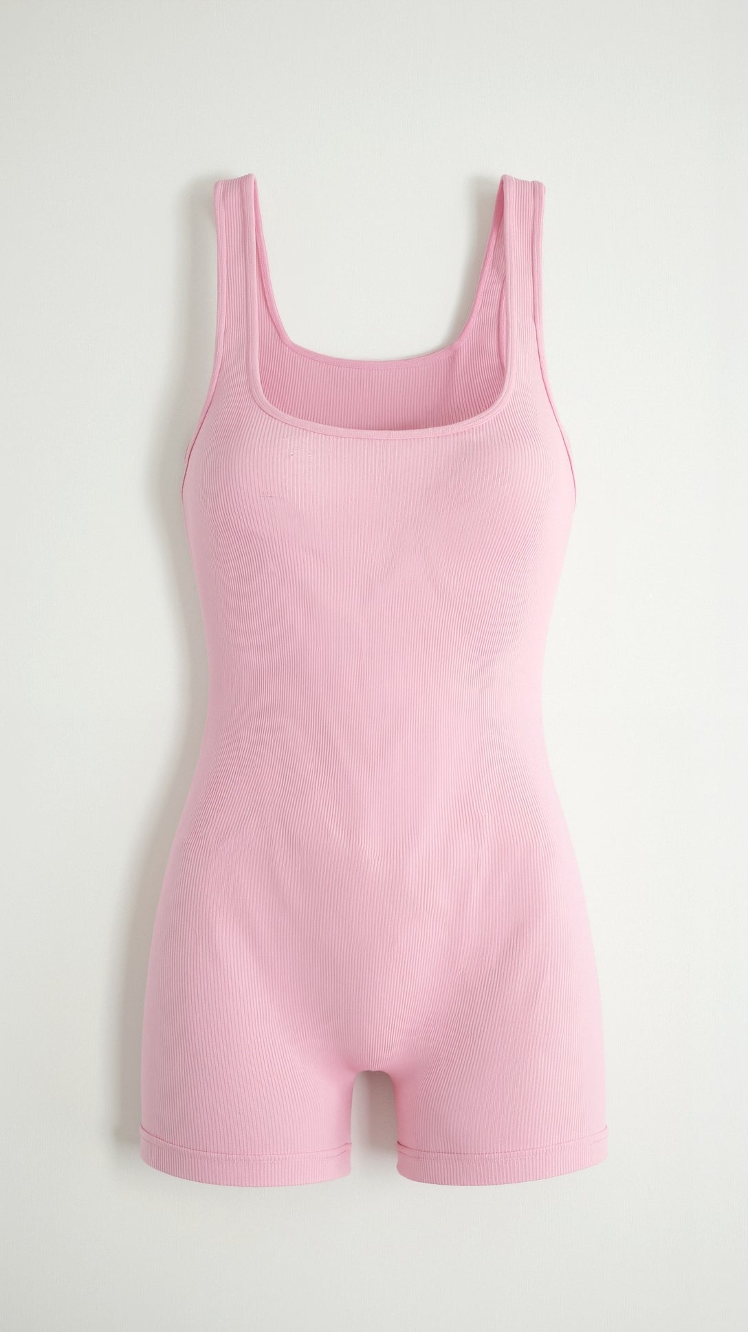 Square-cord body with scoop neck and integrated panties for a comfortable and stylish look