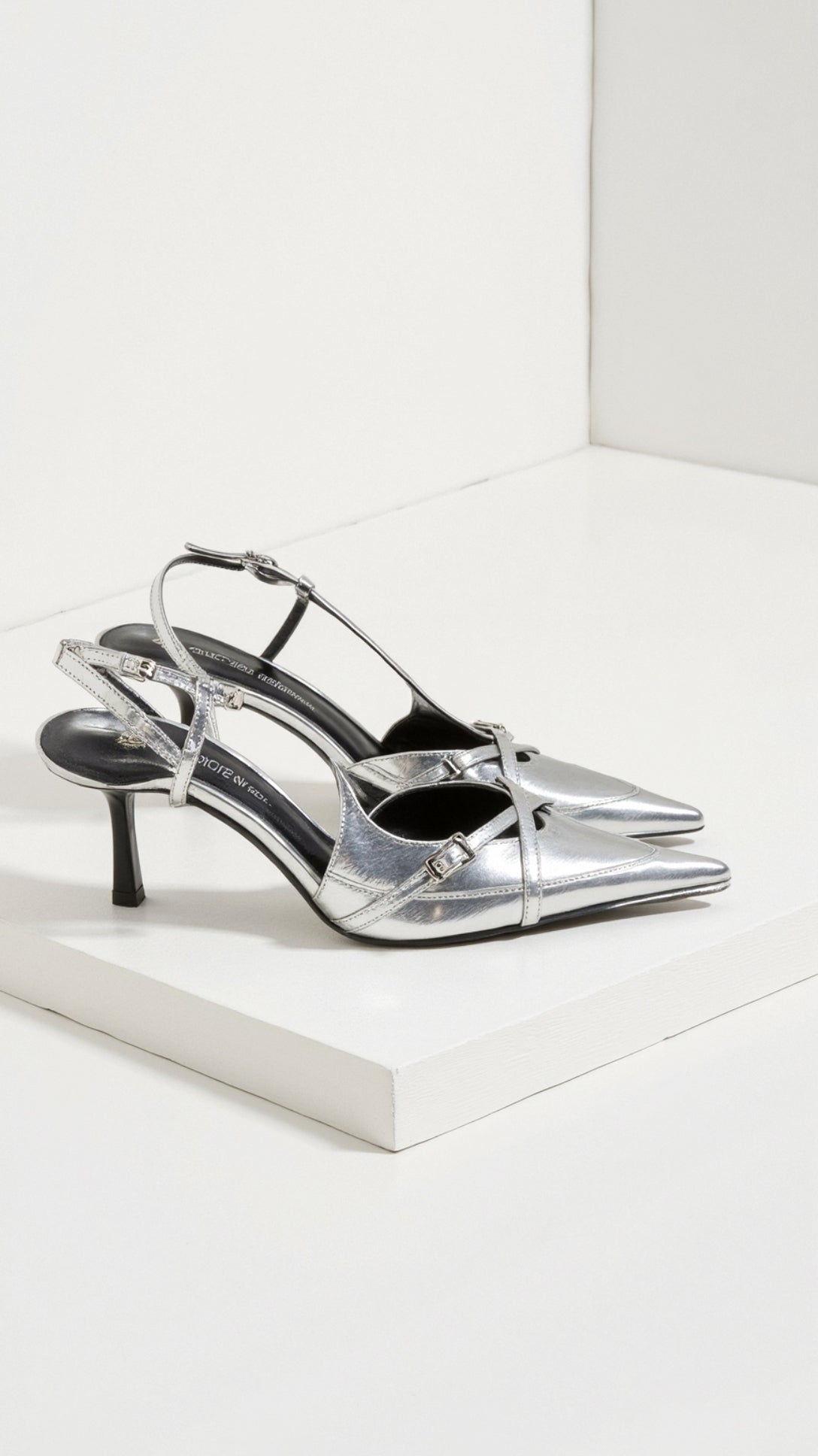 Samantha Buckle Slingback Elegant Court Shoes