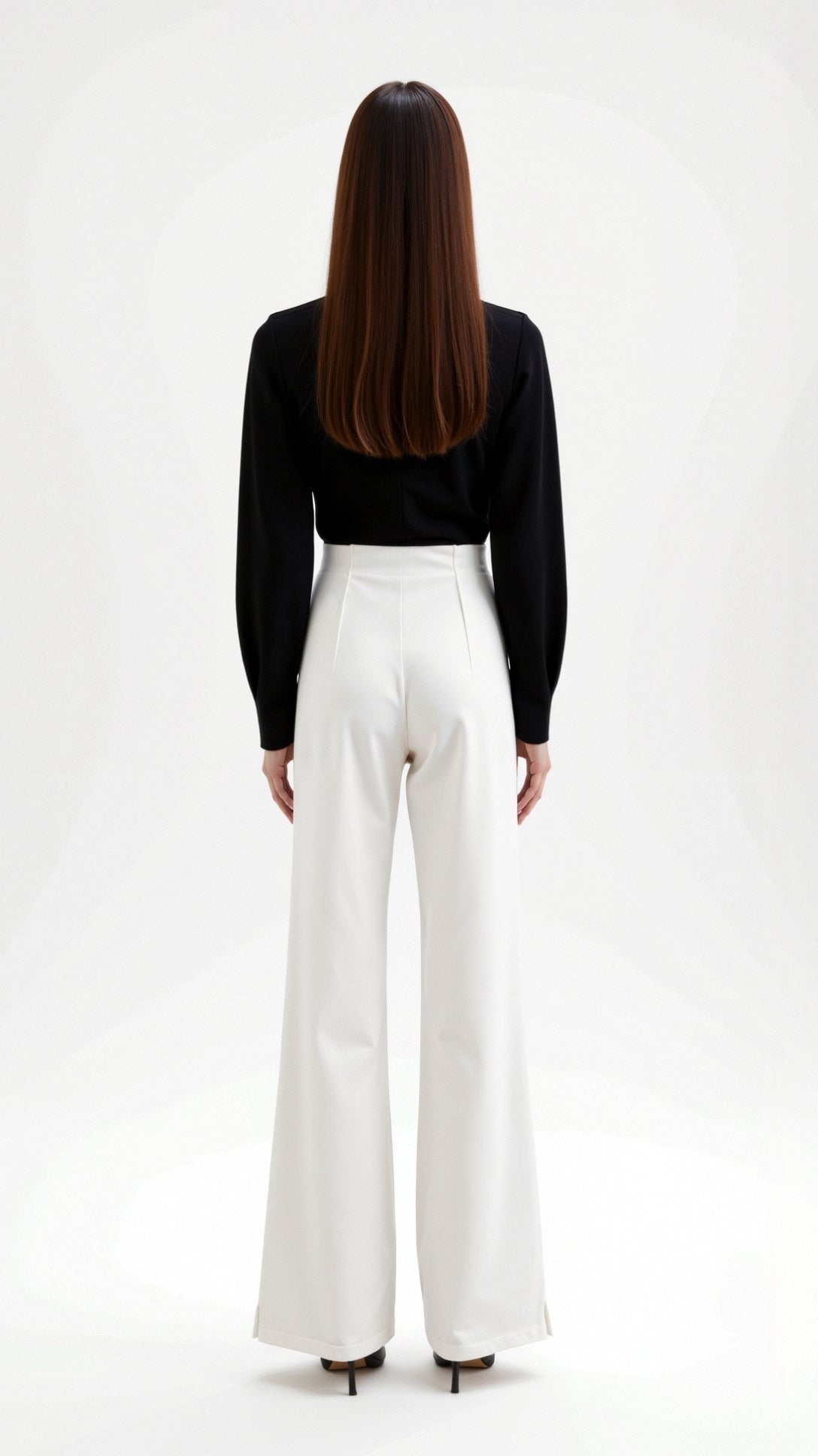 Brooke White Mid-Waist Loose Fit Trousers for a Stylish and Comfortable Look