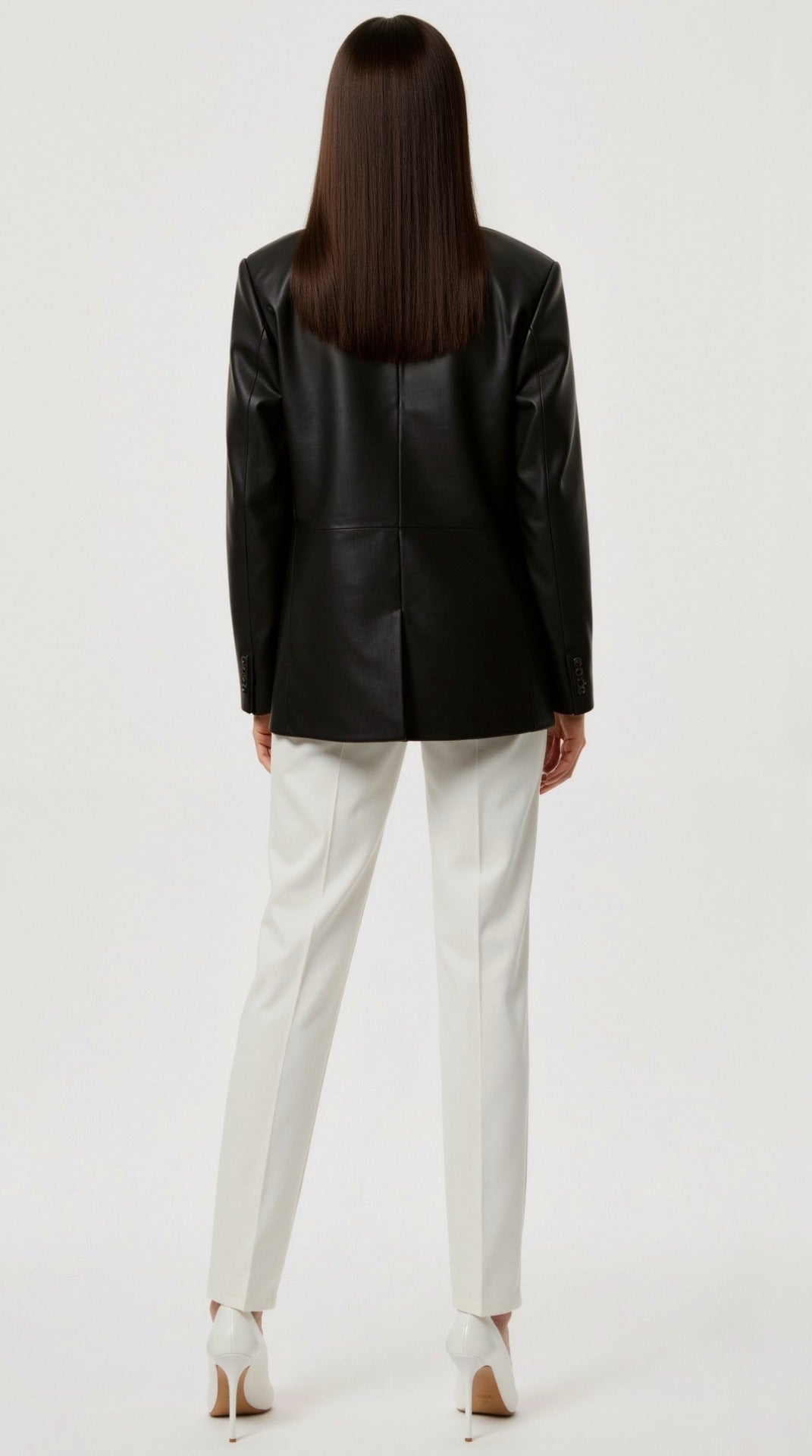 Catherine Oversized Leather Blazer