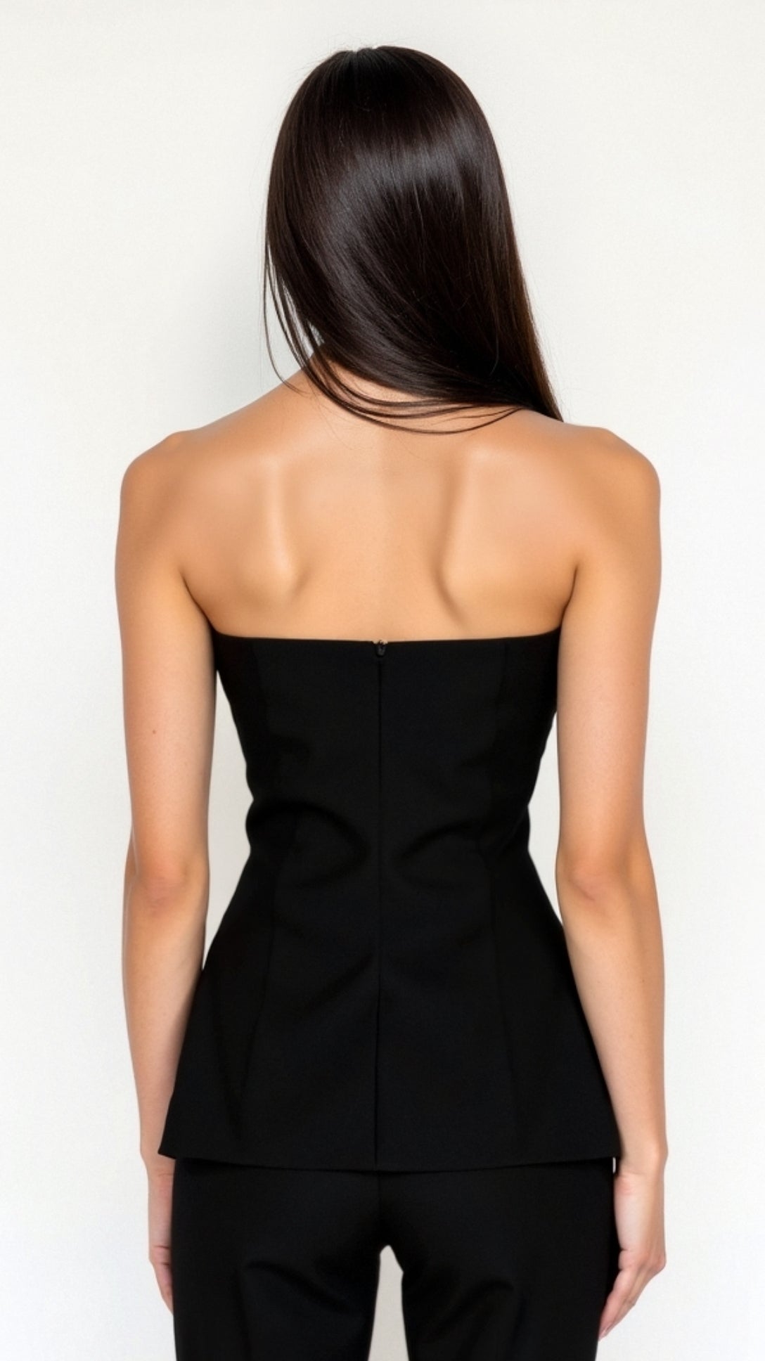 Fiona Elegant Strapless Blazer Top for a Sleek and Stylish Look