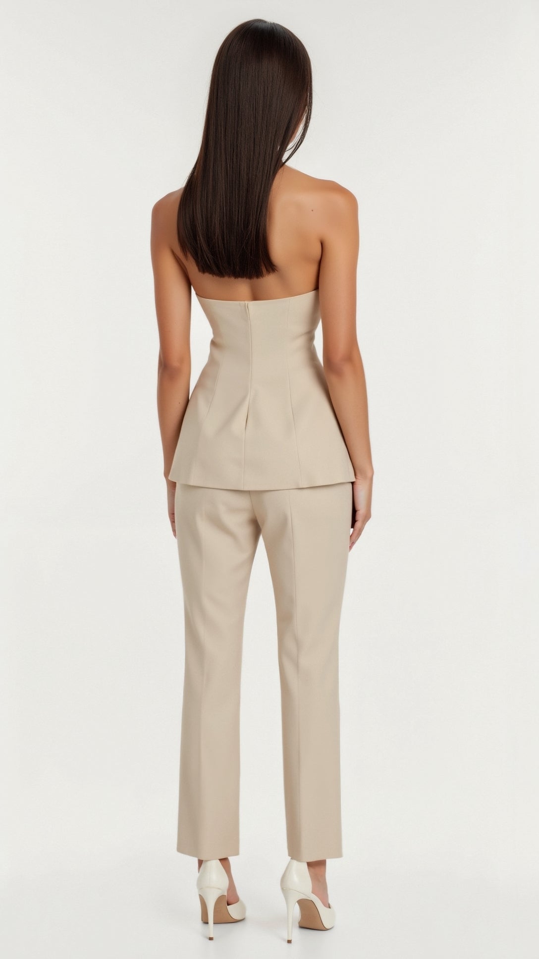 Fiona Elegant Strapless Blazer Top for a Sleek and Stylish Look
