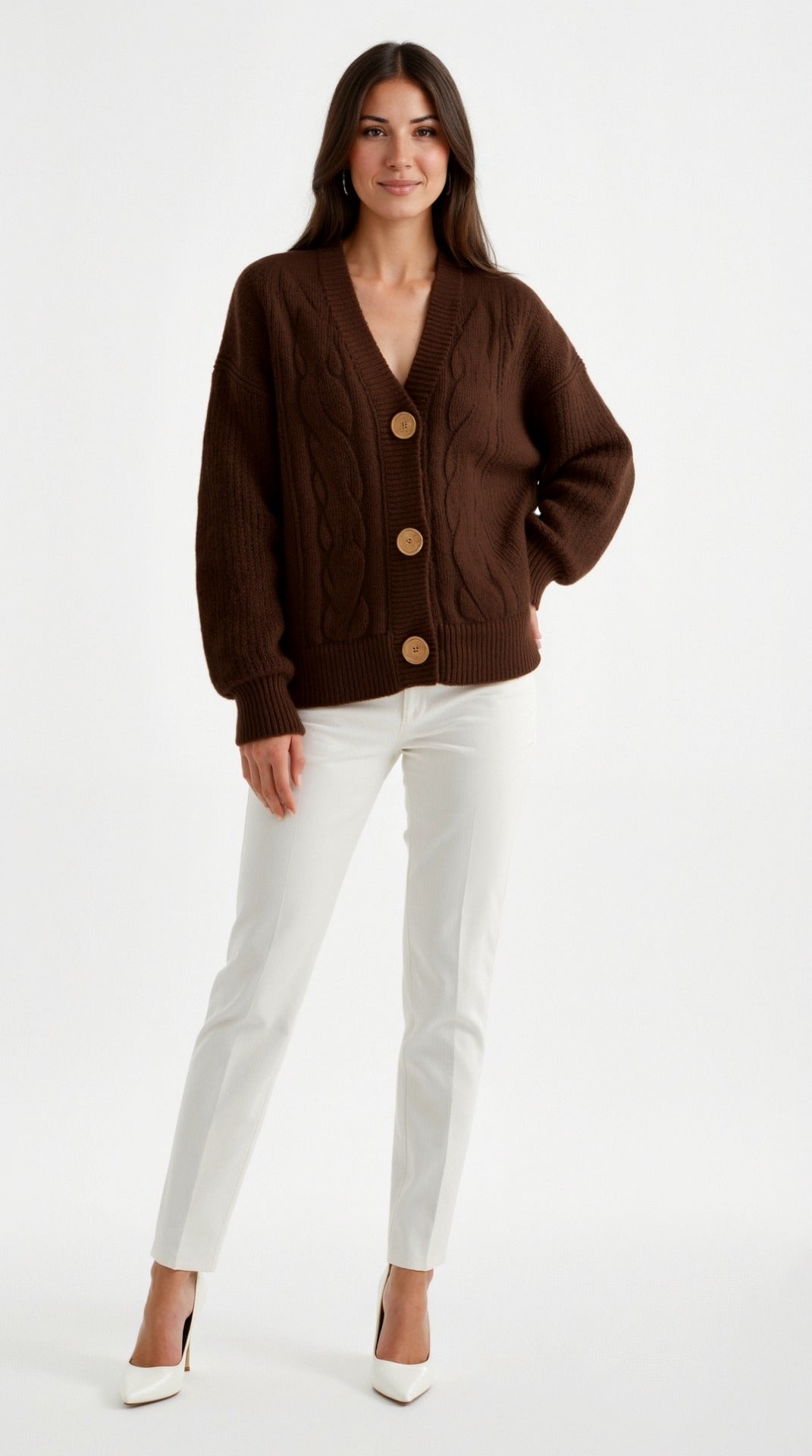 Janet Oversized Cable Knit Sweater
