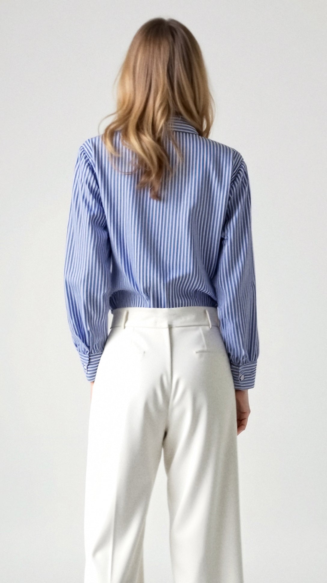 Juliana Elegant and Trendy Striped Long Sleeve Blouse