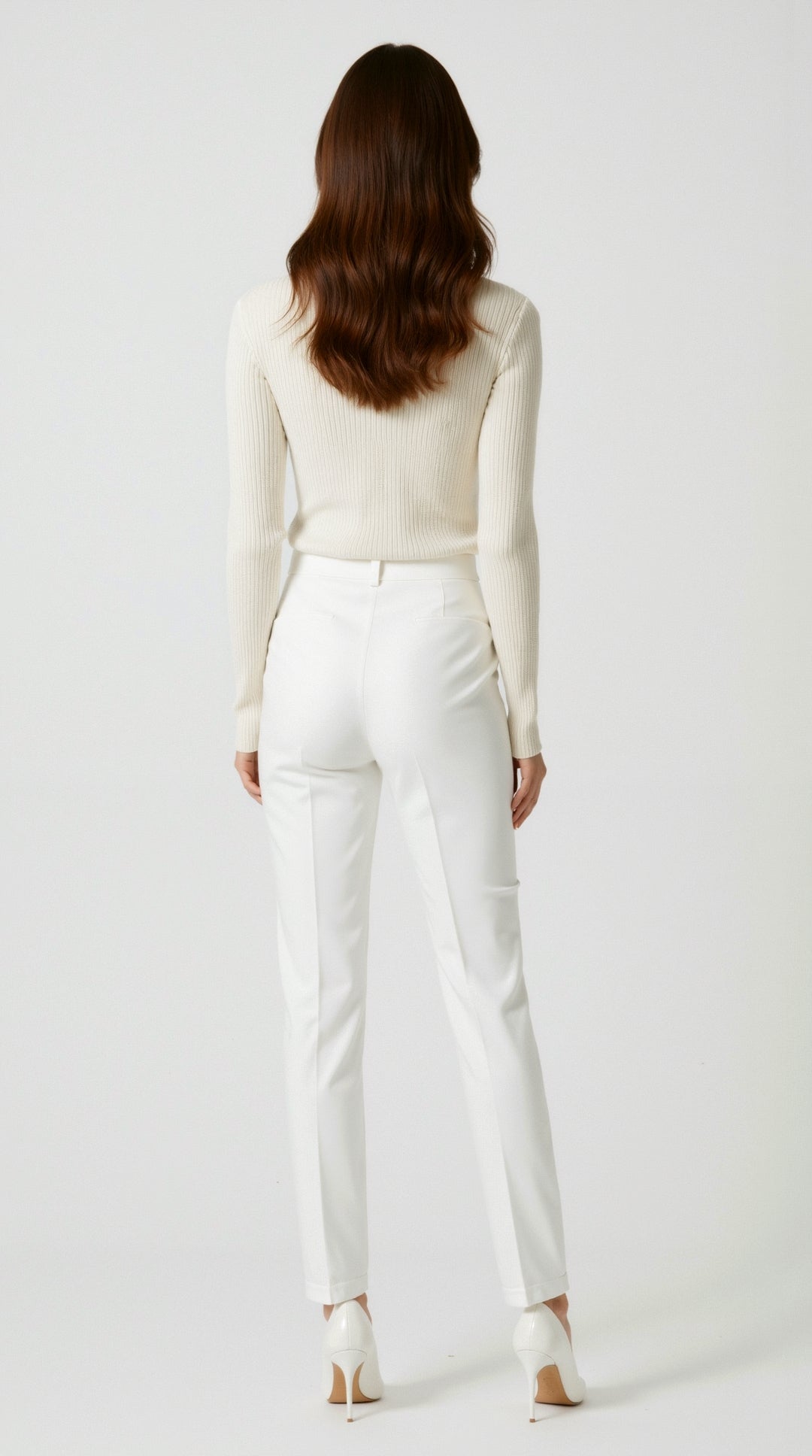 Michelle Ribbed V-Neck Sweater