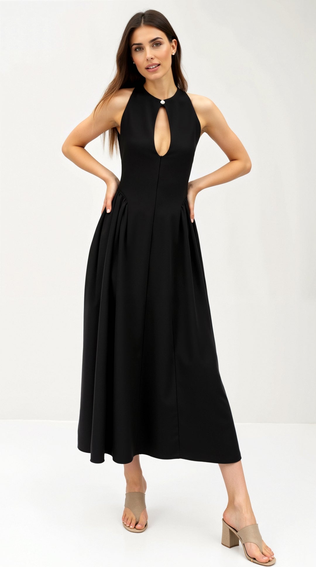 Nancy Linen Cutout Dress