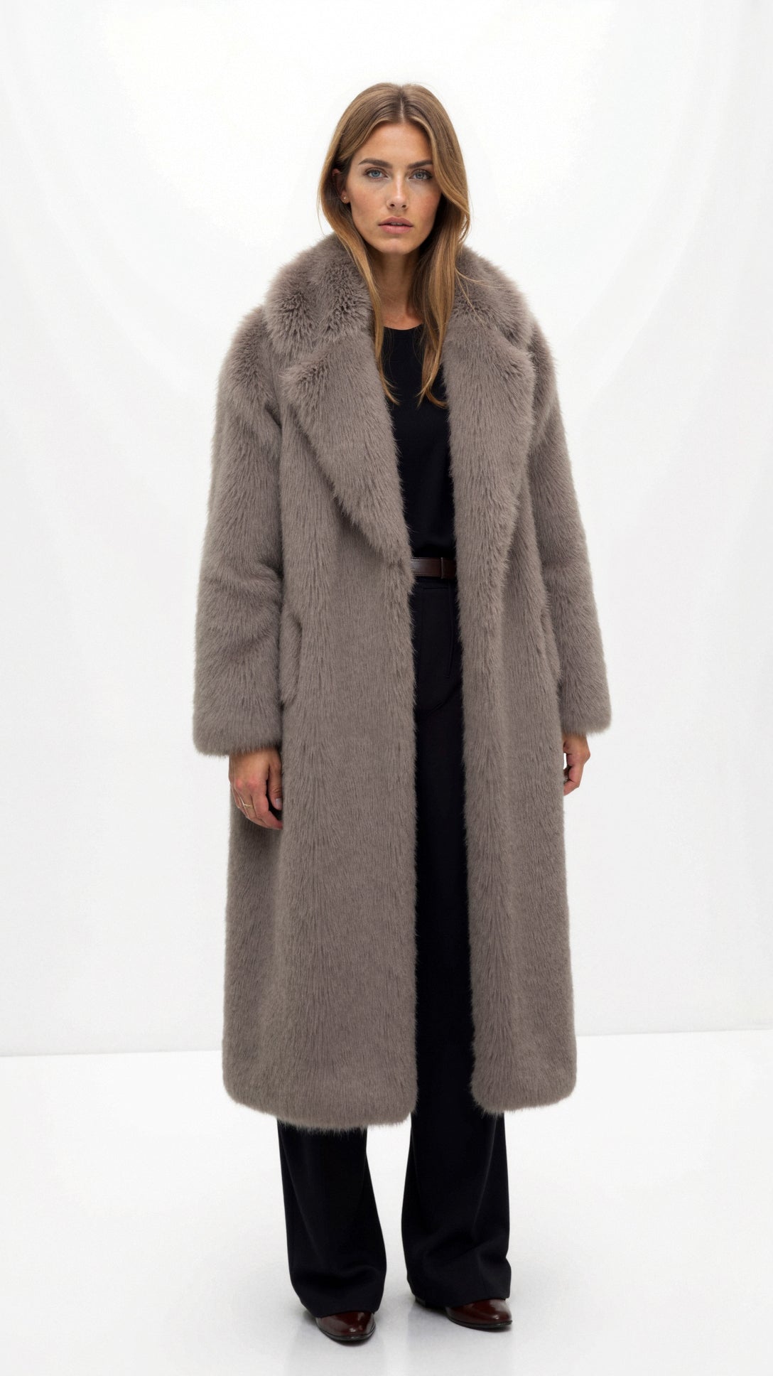 Narcissa Long Faux Fur Jacket - Luxurious and Cozy Outerwear for Elegant Comfort