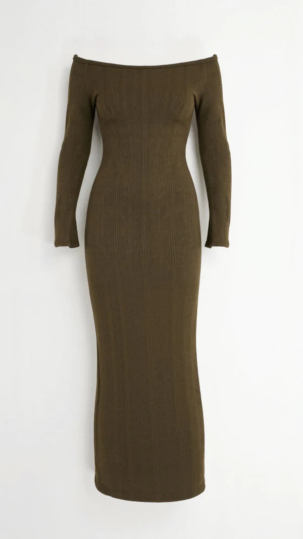 Quinlan Maxi Off-Shoulder Bodycon Dress