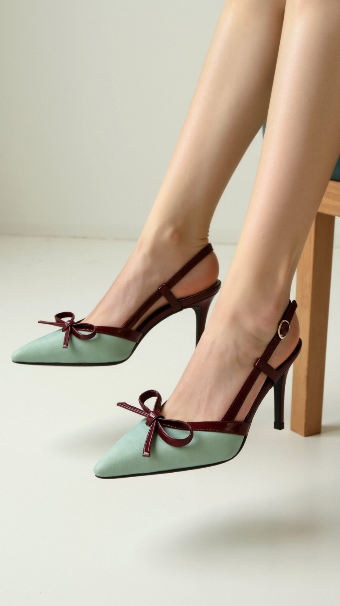Rebecca Satin Bow Designed Court Heels for Elegant Every Step