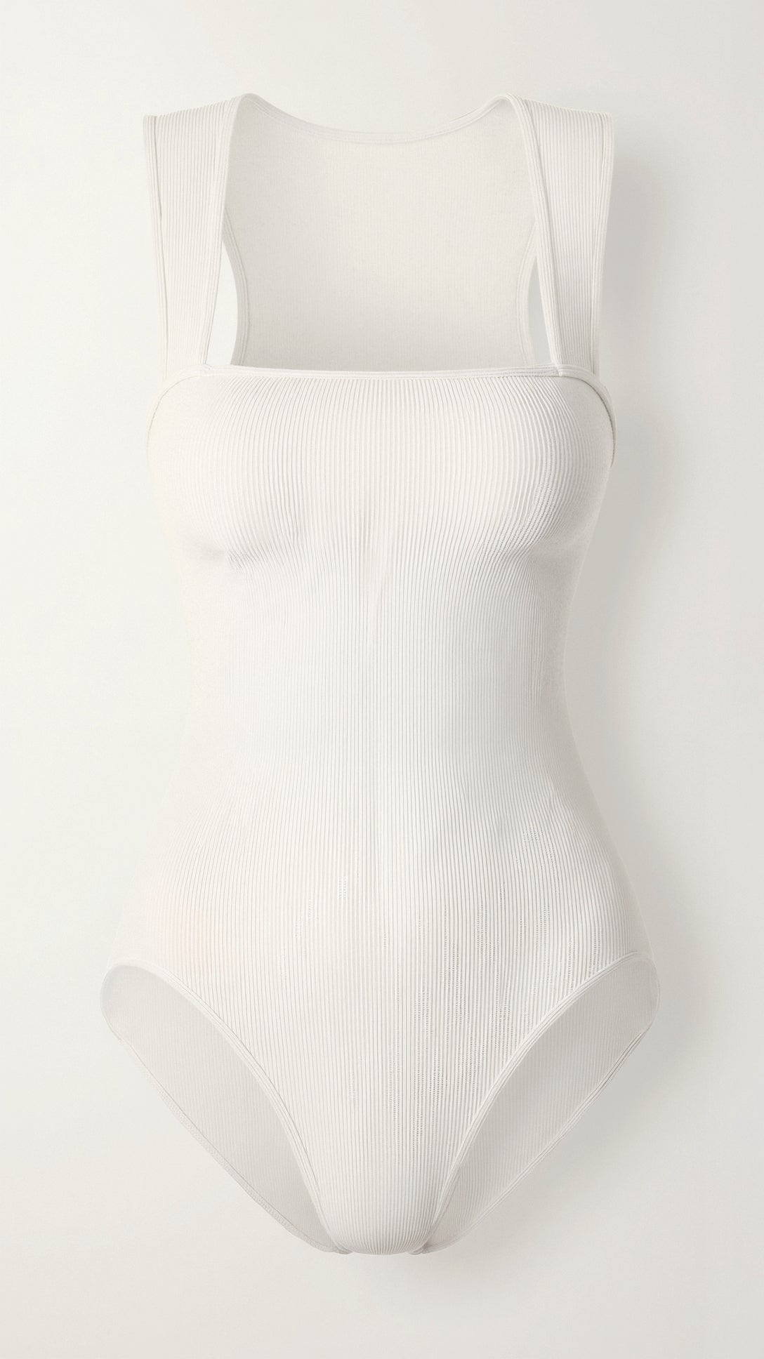 Square V-shaped striped body for a trendy look