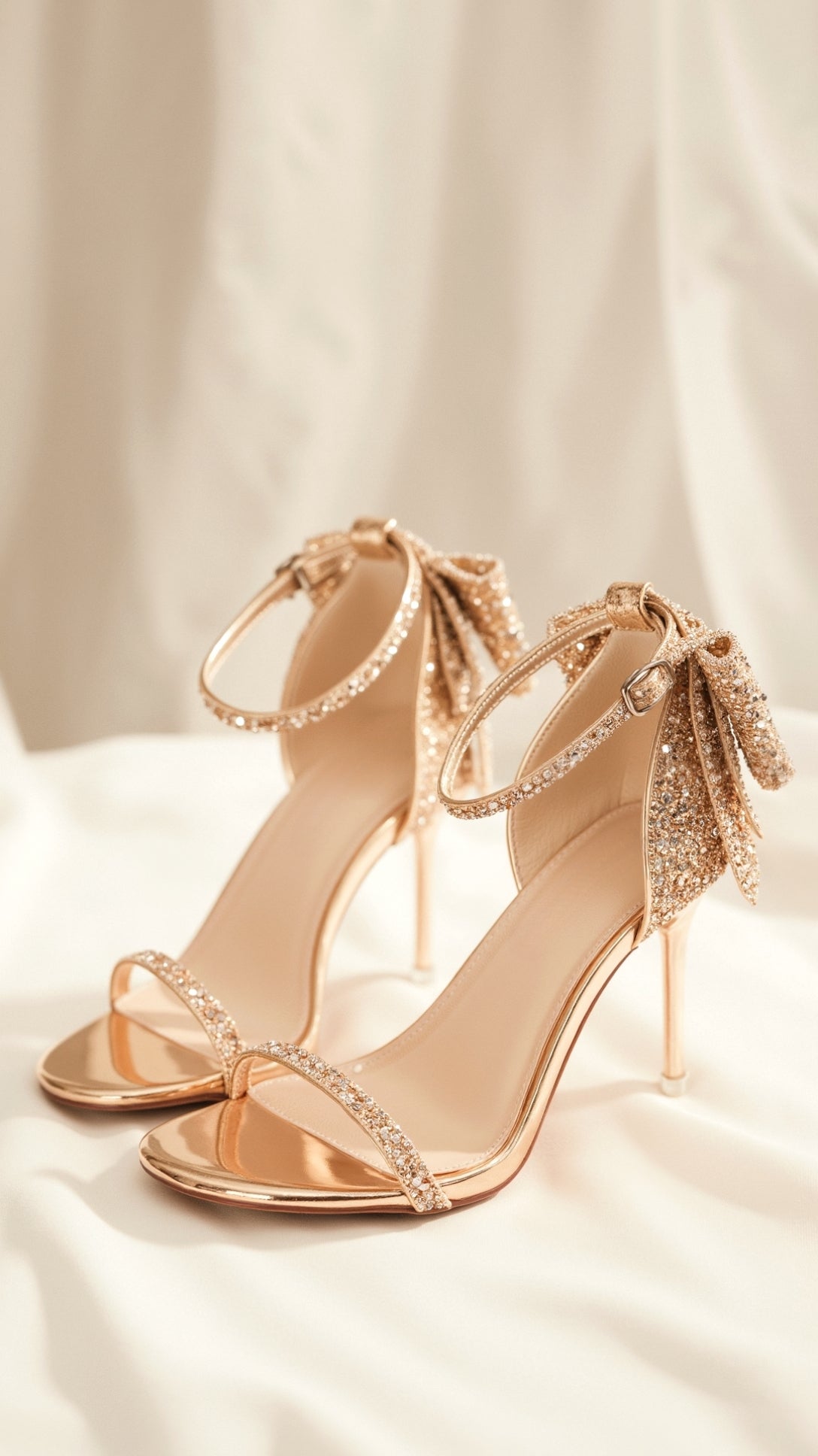 Sarah Diamant Elegant High Heel Sandals with Buckles