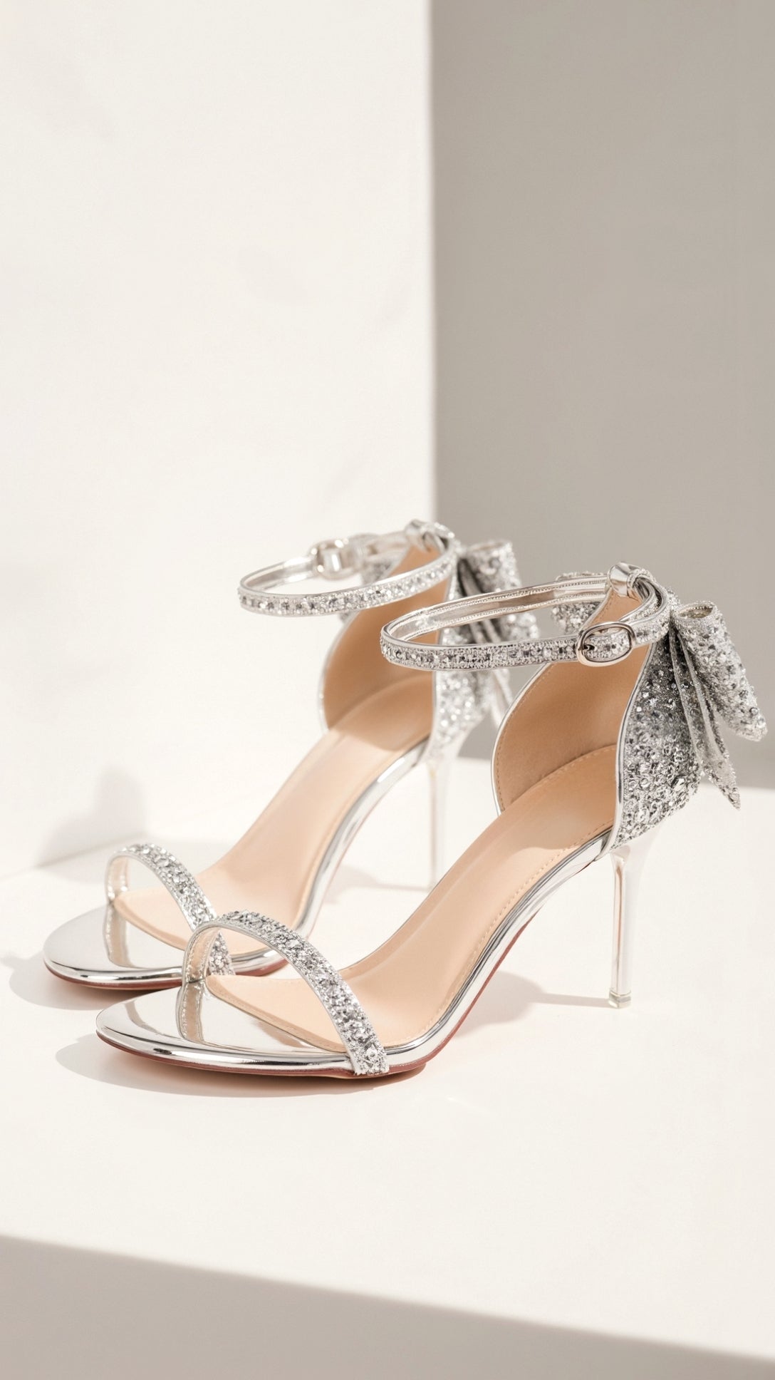 Sarah Diamant Elegant High Heel Sandals with Buckles
